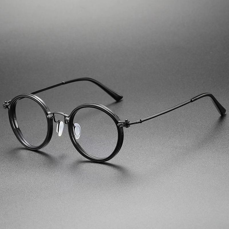 Vintage Round Frame Reading Glasses Anti Blue Light