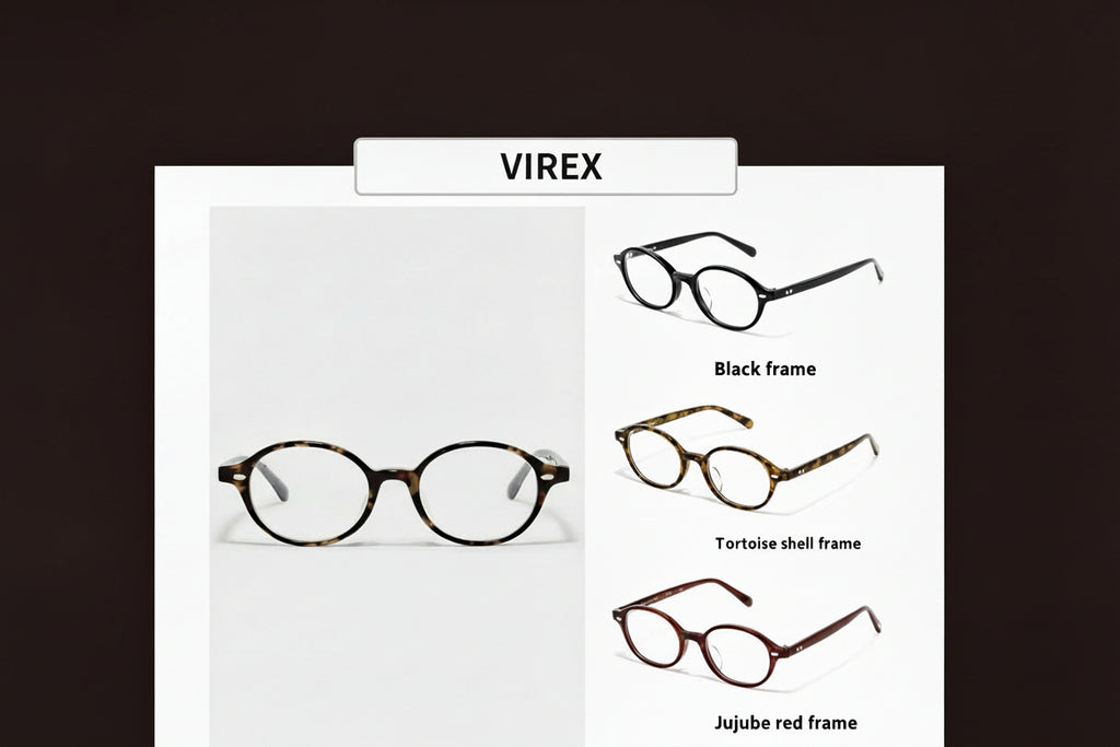 Hawksbill Oval Glasses Frame Women's Anti Blue-Ray