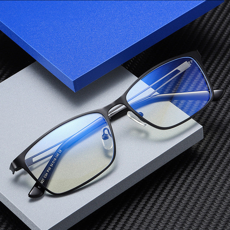 Men Anti-Blue Glasses Half Frame Glasses Frame