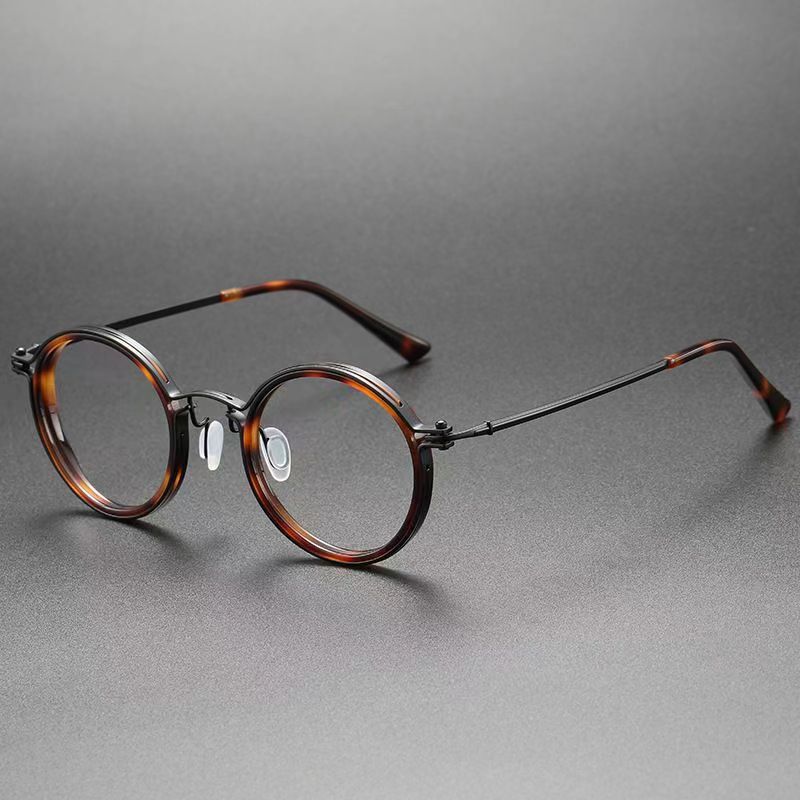 Vintage Round Frame Reading Glasses Anti Blue Light