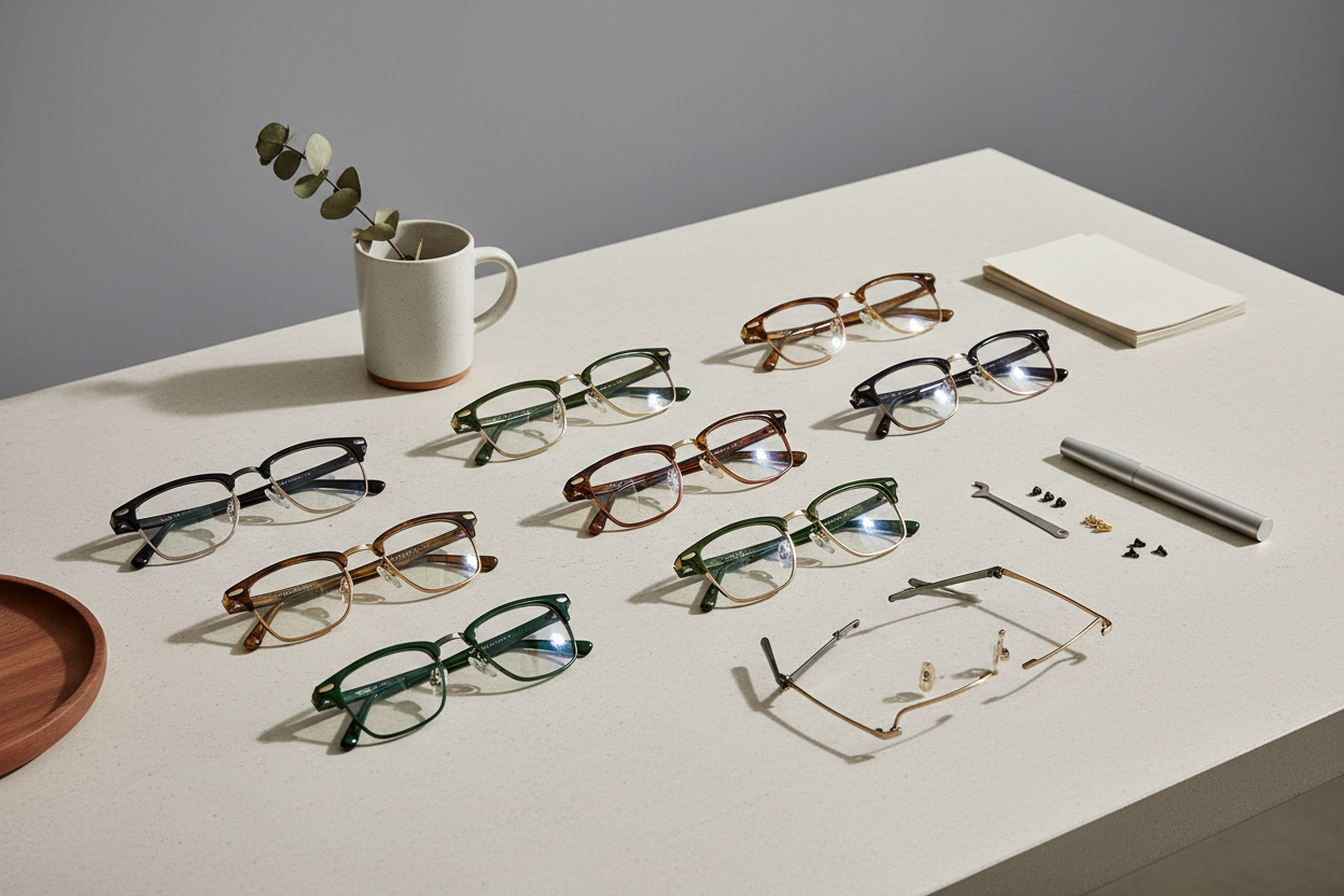 Eyewear flat lay