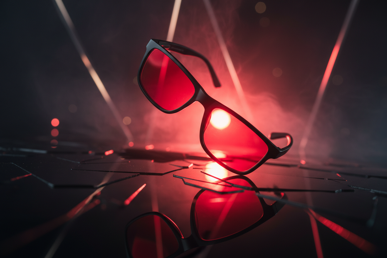 keep the lens red and frames black